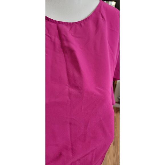 Mossimo Size XXL Fushia Blouse Short Sleeve Box Blouse - Picture 5 of 7